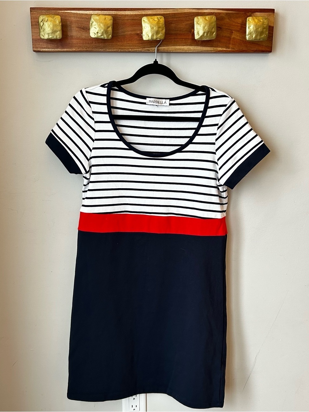 🟢 5 for $25 🟢 MARBELLA Nautical Dress Coastal Grandma Resortwear Vacation